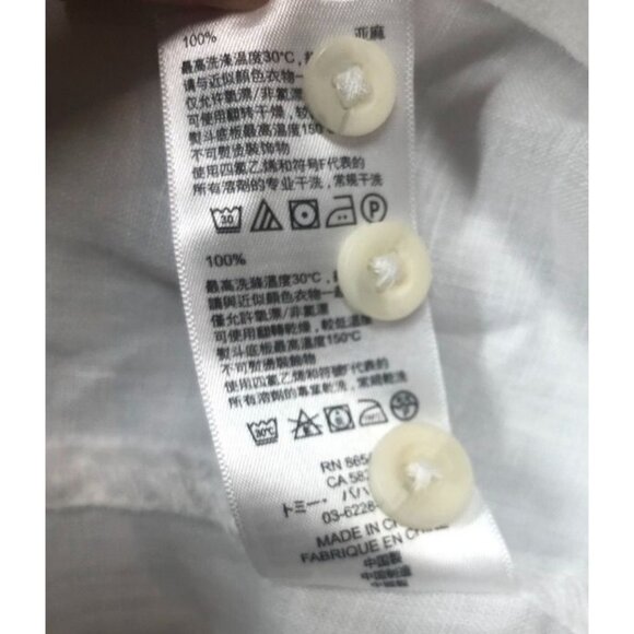 Tommy Bahama Relax Long Sleeve White Linen Shirt Button Front Men's 2XB XXL 2X - Picture 11 of 11